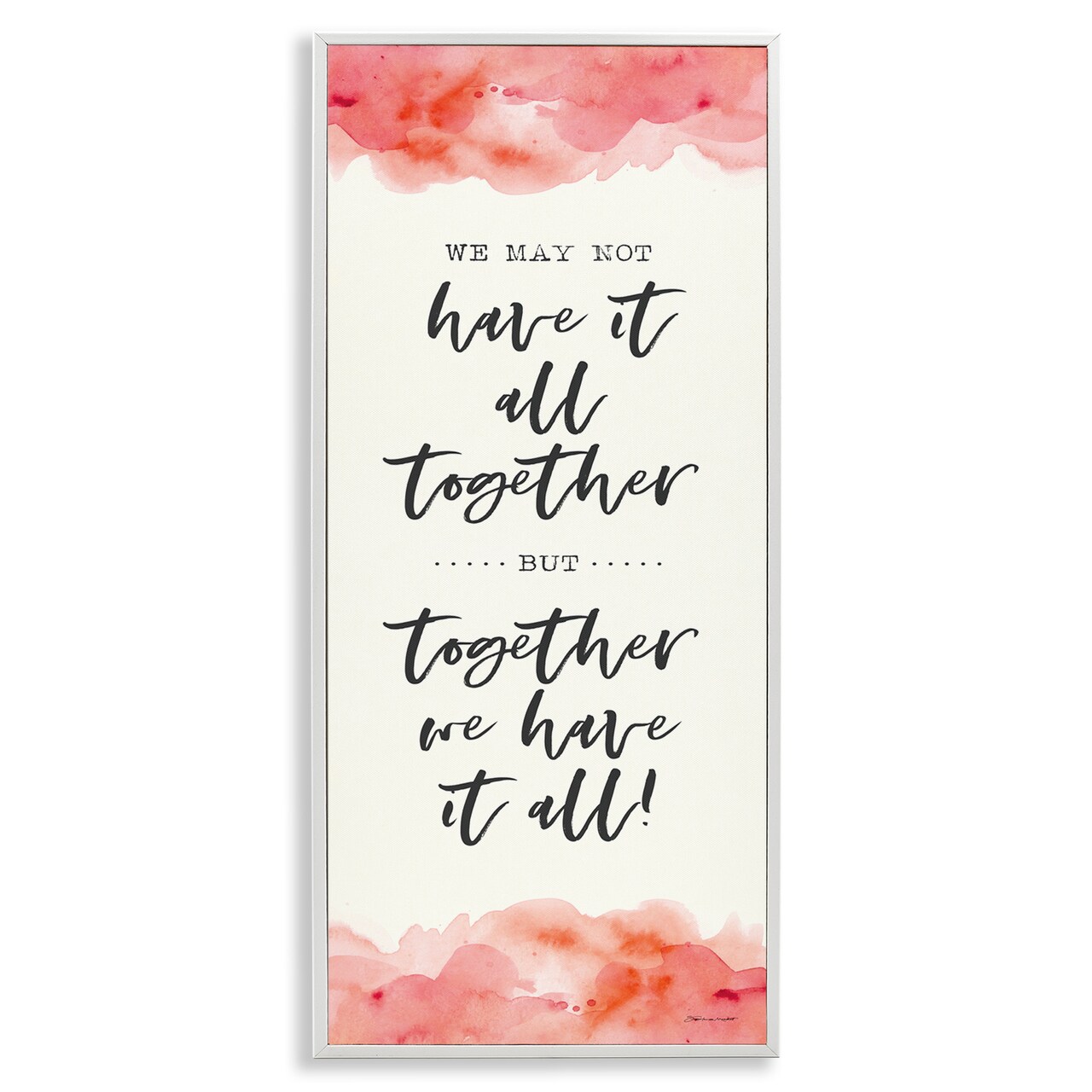Stupell Industries Romantic Phrase with Blush Watercolor Framed Giclee Art